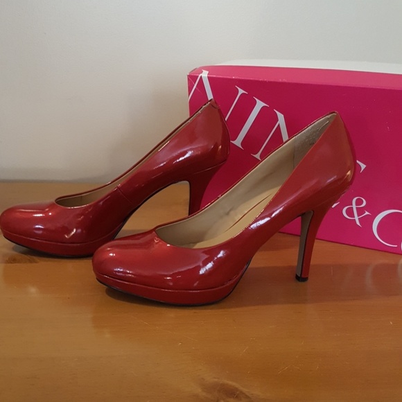 Nine and Co Red patent heels Size10m - Picture 2 of 7